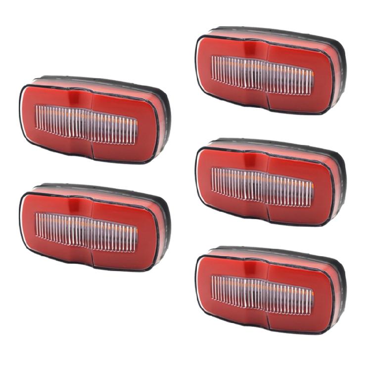 

5pcs LED Trailer Side Marker Turn Signal Stop Brake Light Truck Taillights Lamp красный