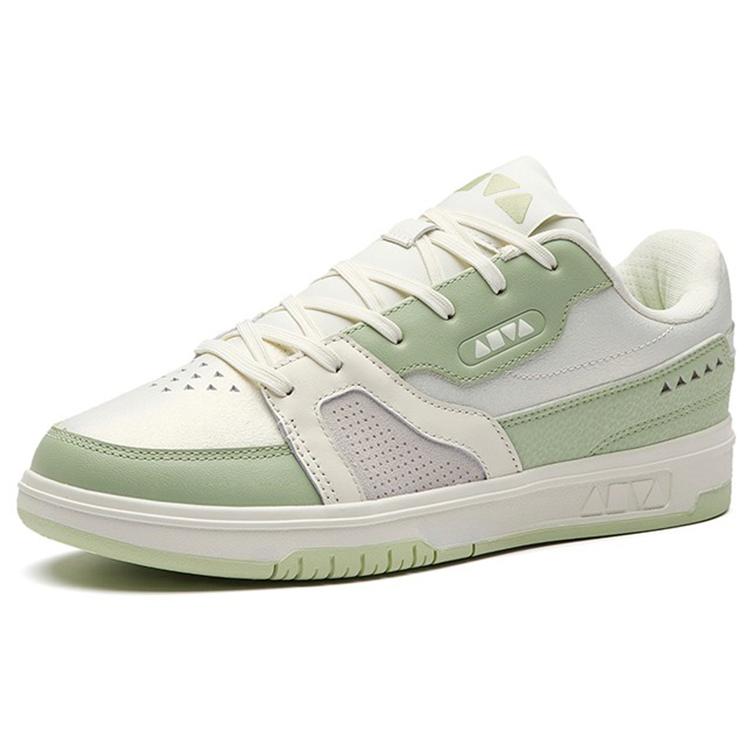 New Anta Jie Ao Abrasion Resistant Low Top Skateboard Shoes Women's White Green 122238077-5