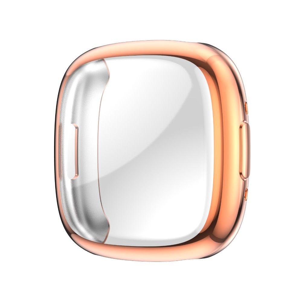 Soft Bumper Full Protective Cover Screen Protector Case TPU Plated For Fitbit Versa 4/Sense 2