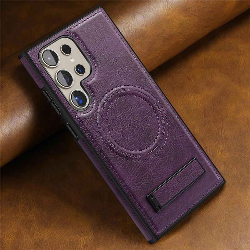 Custodia Portafoglio Pieghevole Magnetica in Pelle di Lusso per Samsung S24 Ultra S23 Plus S22 Ricarica Wireless Antiurto Cover Posteriore Morbida