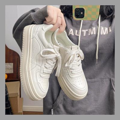 Retro Sports Thick Bottom Wear White Shoes Female Casual Female Shoes