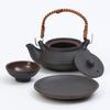 Maruyoshi Pottery Teapot Set, Flat, Smoked, M2219