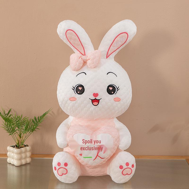 

Cute Ice Bean Plush White Rabbit Pillow for Kids 50cm 0.6kg