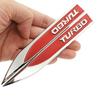 1 Pair Metal TURBO Turbocharged Car Sticker Logo Emblem Badge Decals Car Styling DIY Decoration Accessories for Frod Bmw Ford MD2