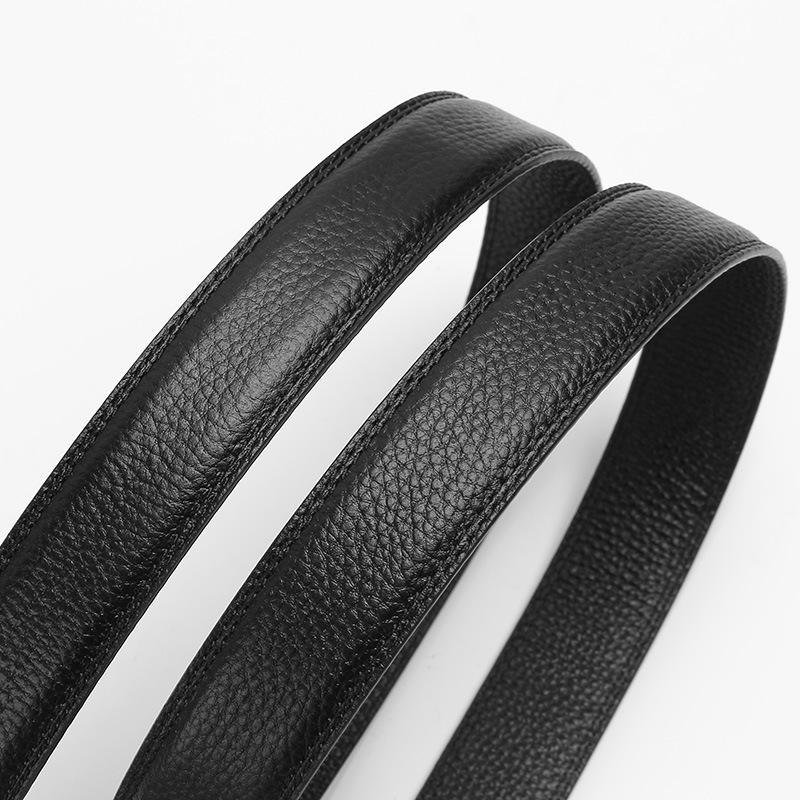 Men's Automatic Buckle Belt Real Cowhide Korean Business Casual Belt Men's Trouser Belt
