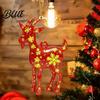 Hanging Decor for Party 2D Acrylic Goat Christmas Tree Ornament Zodiac Pendant with Gold String Year Festive Pendants of The Ornament 2027 Chinese