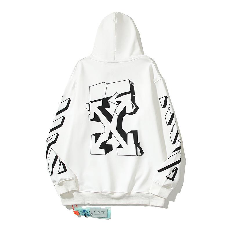OFF-WHITE Unisex Hoodie aus Baumwoll-Frottee - Trendig & Hochwertig