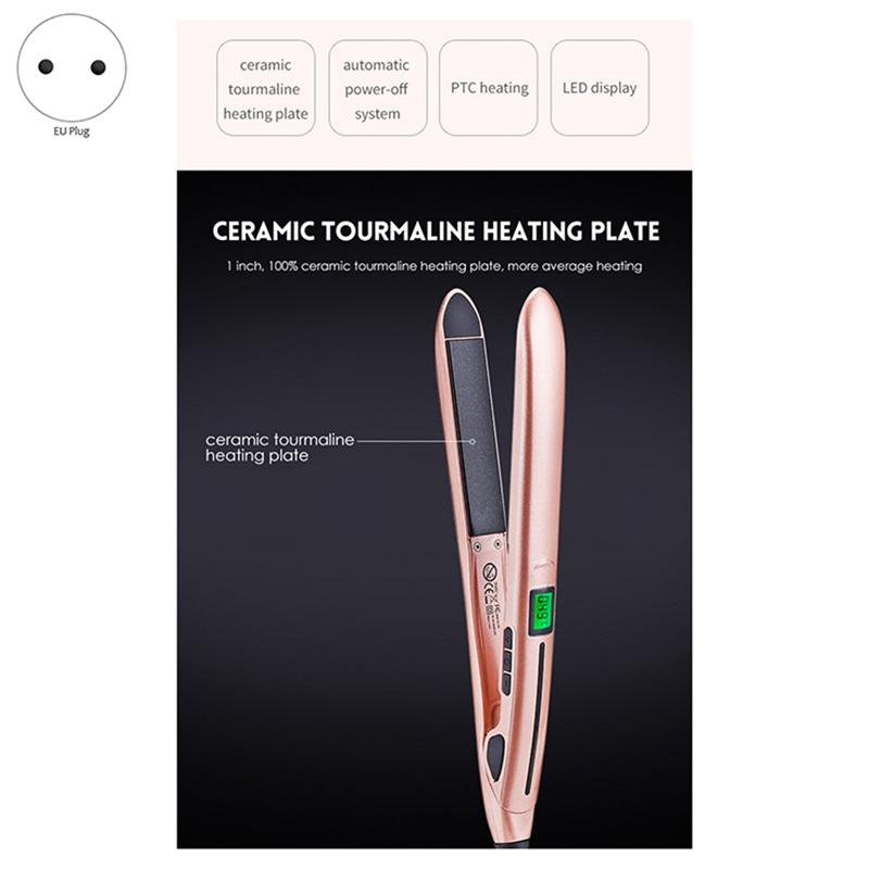 2-In-1 Hair Straightener Flat Iron Hair Curling Irons Plates Heat Professional Hair Iron For Ptc Hair Iron