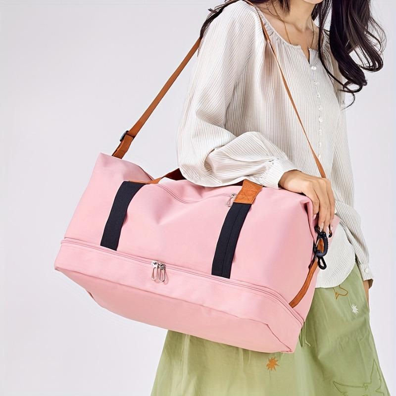 Large Capacity Versatile Travel Bag with Shoe Compartment - Durable Oxford Fabric, Portable Sports Gym Storage Bag, Weekender Overnight Bag