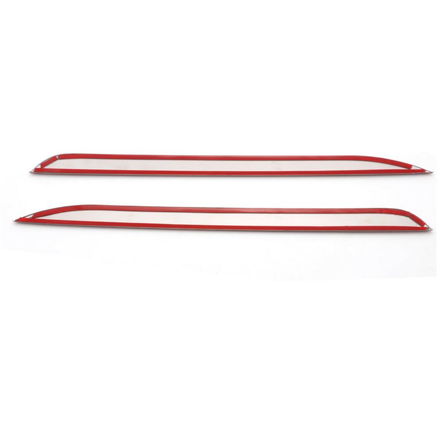Pair Car Stainless Front Center Grill Grille Cover Trims For 18 19 Camry SE XSE