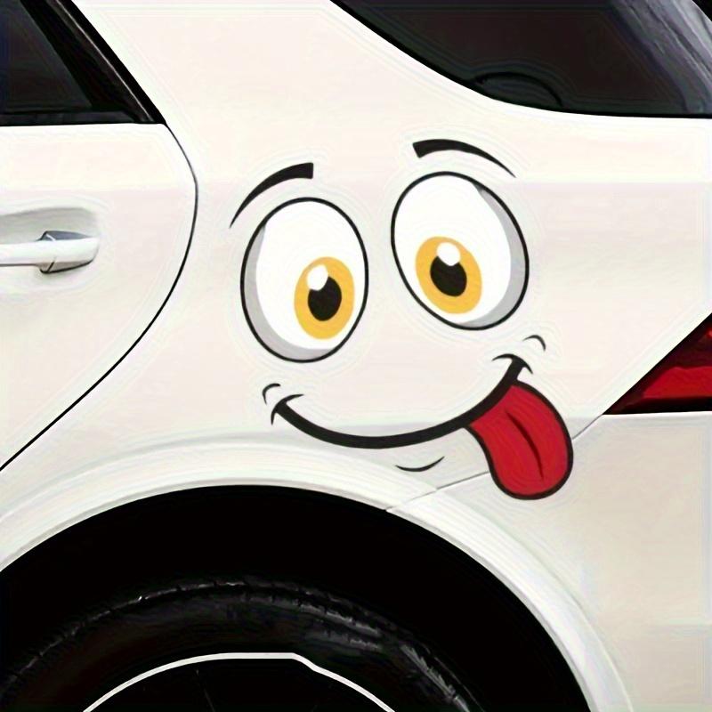 4pcs Cartoon Face Self-adhesive PVC Stickers,expression Stickers,glossy Glitter Decorations for home,Christmas Party Decorations