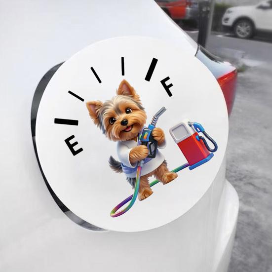 Auto Kraftstofftank Aufkleber Wasserdicht Lustig Auto Tankdeckel Sticker Cartoon Katzen Hunde Auto Tankanzeige Aufkleber für die meisten Fahrzeuge LKW SUVs