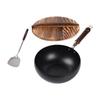 45 Inch Frying Pan, with Hanging Hook, Uncoated, Cookware for Kitchen, Home, Camping, Hotel