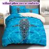 Seawater marine organisms Pattern Bedding,Quilt Set Quilt Cover Pillowcase Home Birthday Gift (1*duvet cover+2*pillowcase,without core)