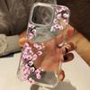 Pink Cherry Blossom Clear Phone Case For iPhone 17 16 15 14 13 12 11 Pro Max XS X XR 15 Plus 17 Air Transparent Silicone Cover