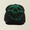 Halloween Fashion Acrylic Knitted Skull Cap With Skull Stretchy Fit For Street Trend Anime Enthusiasts