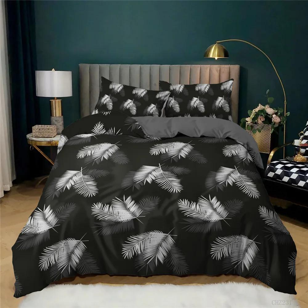 Duvet Cover Set Black High-grade Luxury Bedding Sets Gold Super King CalifKing Plus Size Home Textiles Bed Cover Pillowcases
