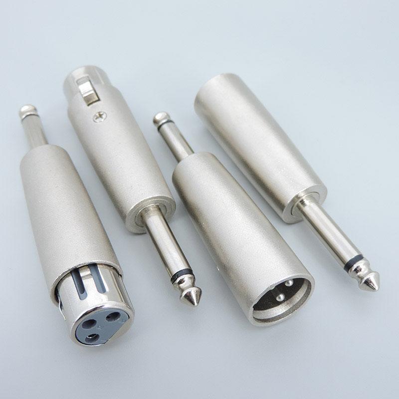 Microphone Adapter 6.35mm 6.5 Mono To XLR 3 Pin Male Female Connnector Converter 6.5mm Audio Male Plug Power Plug Socket A1