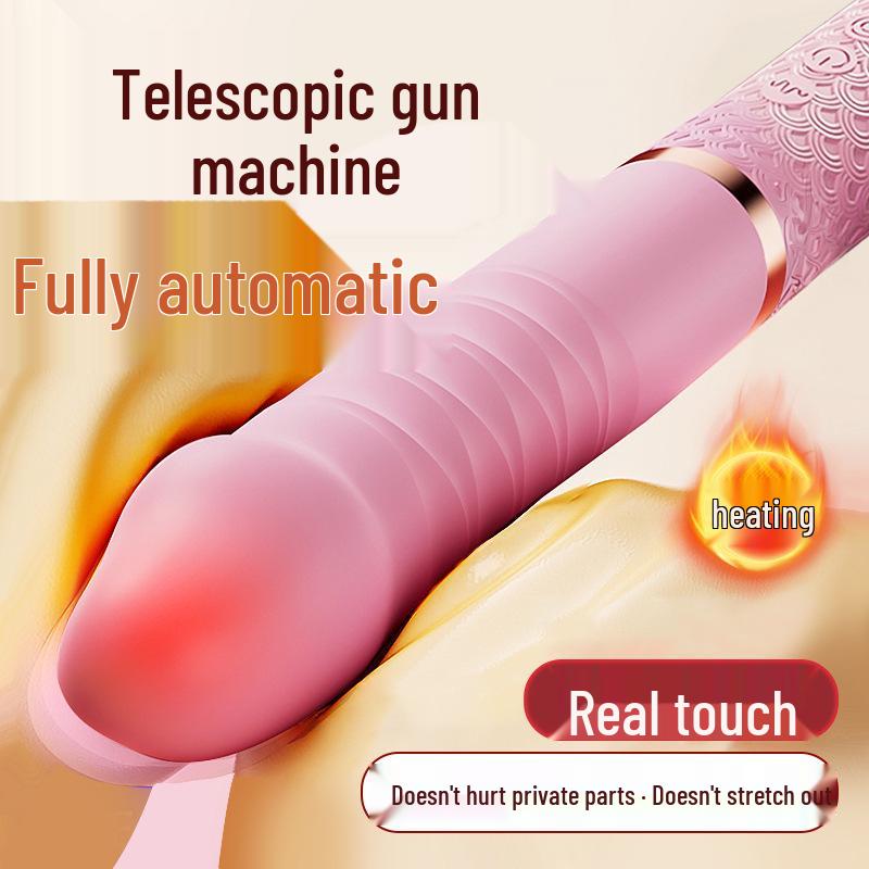 Women's Vibrating Massage Wand with Telescopic Motion and Stimulating Functions