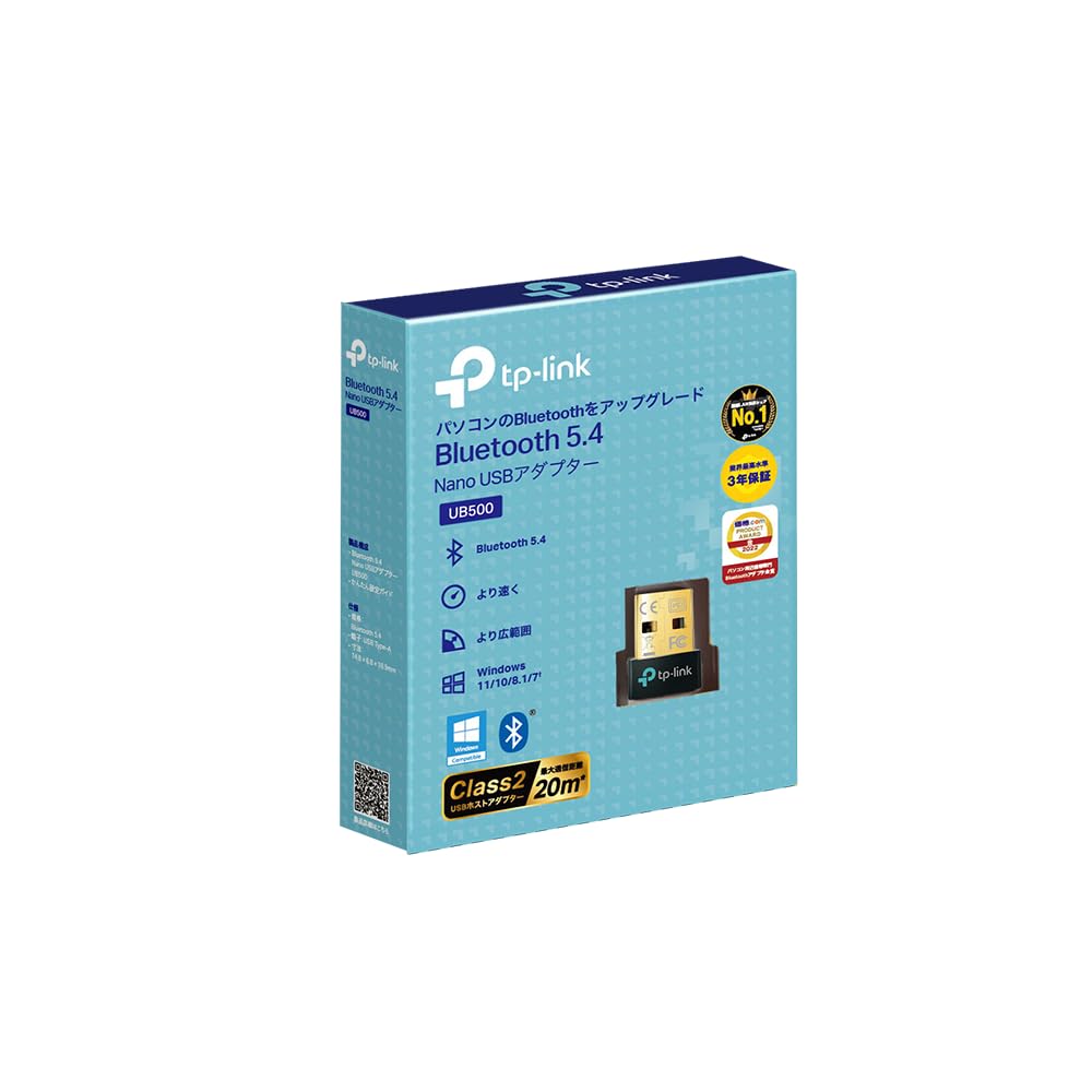 Bluetooth USB Bluetooth Compatible for PCs and Bluetooth UB500 TP-Link Adapter, 5.4 [Update Required], Tablets, Adapter, 3-Year Manufacturer's