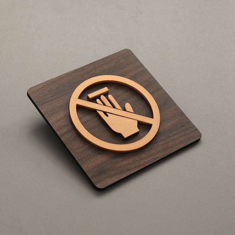95x95mm Warm Reminder Sign WIFI No Smoking Logo Warning Plaque Public Shope Wall Sign No Trespassing Warning Plaque New