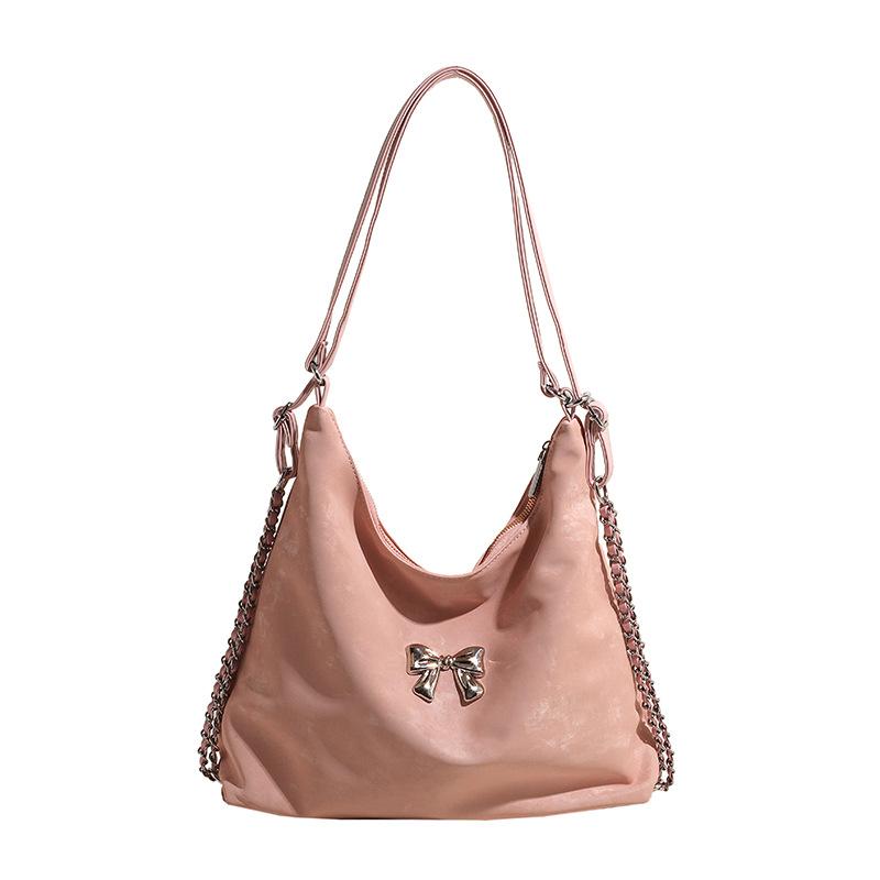 

Популярный женский рюкзак двойного назначения 2025 весна новый высококачественный плечевой тоут модная сумка-мессенджер для通勤 розовый