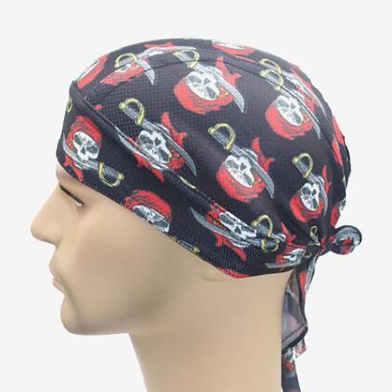 Radfahren Totenkopf Piratenkappe Hut Bandana Kopfwickel Atmungsaktive Helmfutter Schweißabweisend UV Sport Stirnband Schal für Männer und Frauen