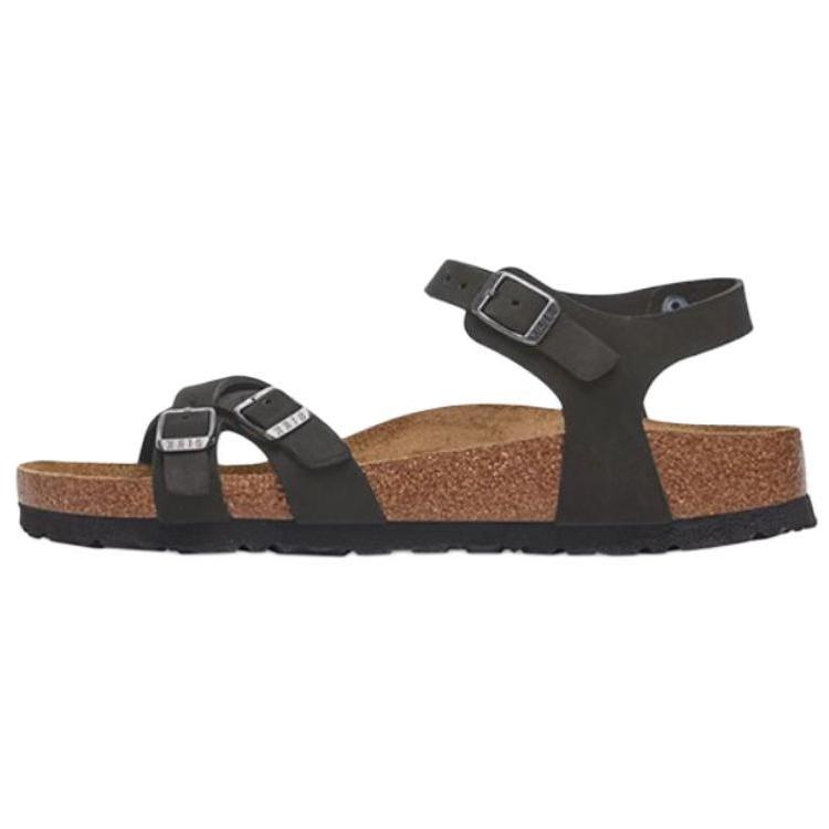 Birkenstock Kumba Nubuck Beach Sandals Womens Black Narrow 1029526 35