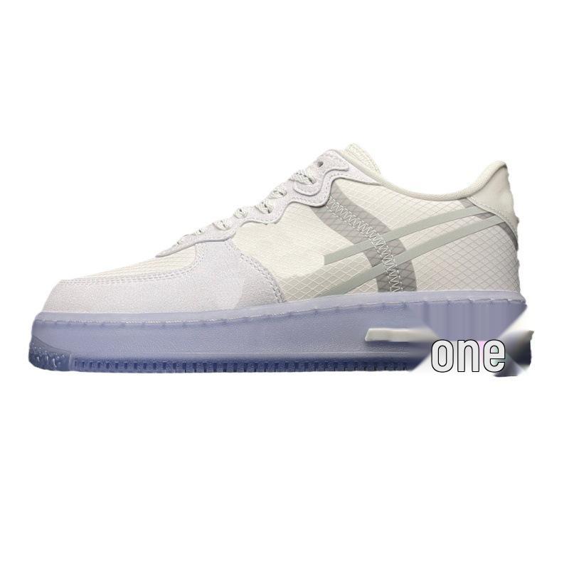 AF1 Air Force 1: Pure White Women's & Men's Low-Top Shoes in Wheat Color - Casual Couple Style.