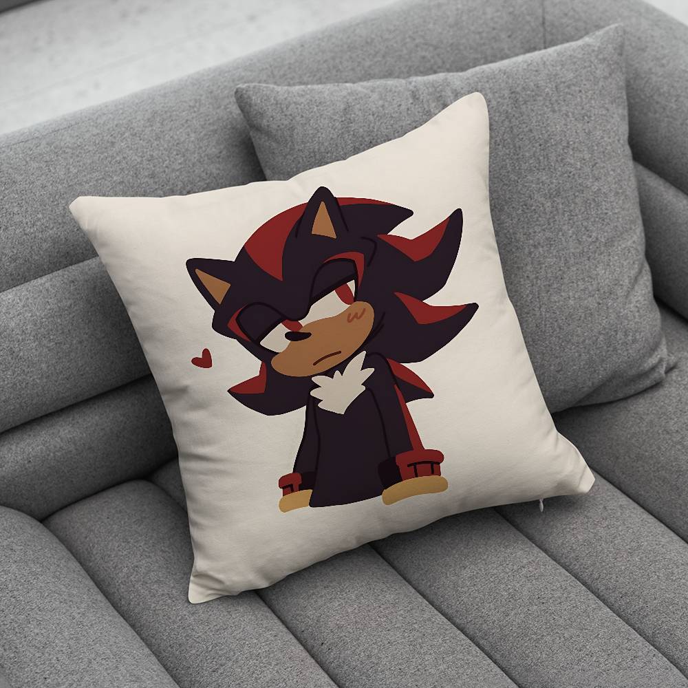 SShadow the HHedgehogS Pillow Case For Home Bedroom Car Office Decoration Living Room Sofa Cushion Cover Suitable