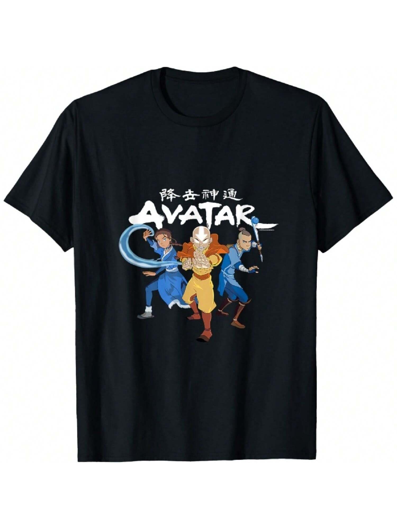 Aang Katara Sokka Group Fight Water Air Tribe Pose T-Shirt S разноцветный