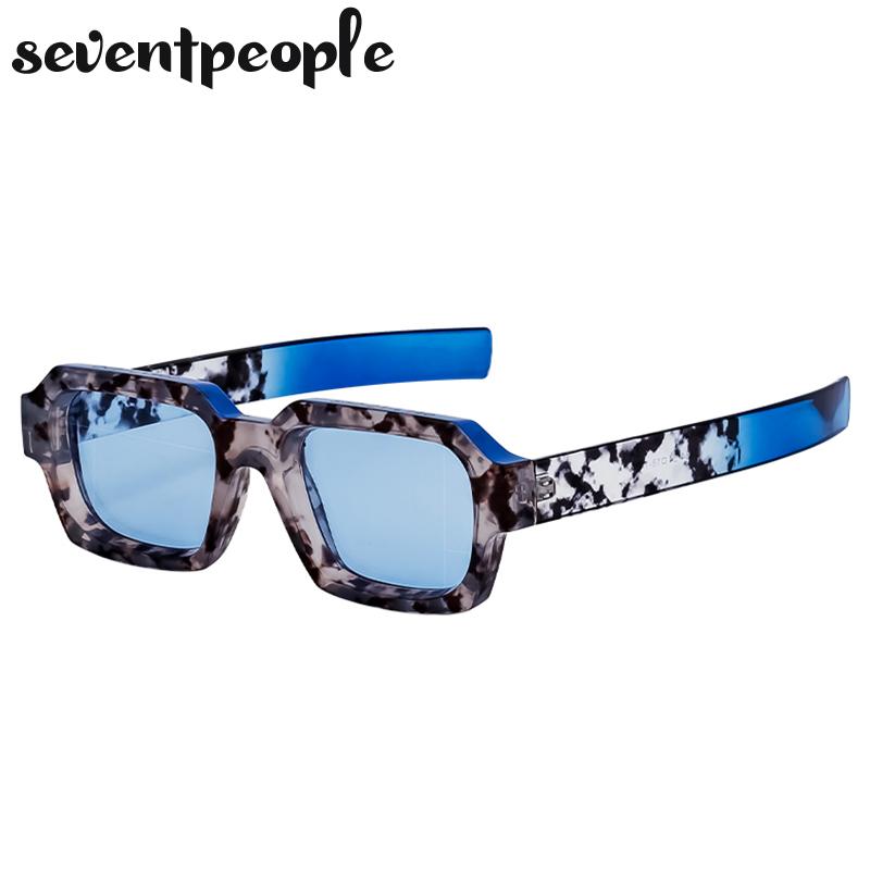 Vintage Rectangle Sunglasses Men  Luxury Brand Designer Retro Rectangular Sun Glasses For Female Thick Frame Square Shades