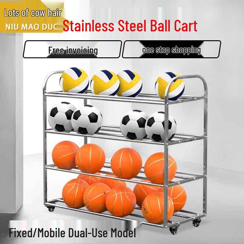Niumaoduo Basketball Storage Bags and Rolling Racks