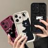 INS Cartoon Black Cat Phone Case For Xiaomi Redmi Note 13 12 Pro Plus 4G 5G 13C 12C 14C 10C A3 Silicone Anti-falling Cover Couqe
