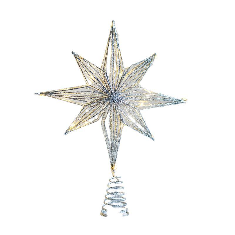 LED Wrought Iron Christmas Tree Topper Star Decoration