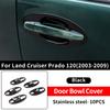 For Toyota Land Cruiser Prado 120 2003-2009 Styling Upgrade Decoration Accessories Lc120 FJ120 Chrome Door Handle 2008 2007 2006