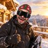 Maschera da sci integrale novità con stampa 3D di vecchio, antivento invernale per il freddo, occhiali da sole non inclusi