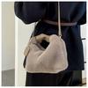 New plush messenger bag handbag texture fashion women's bag autumn and winter hair bag versatile niche chain handbag