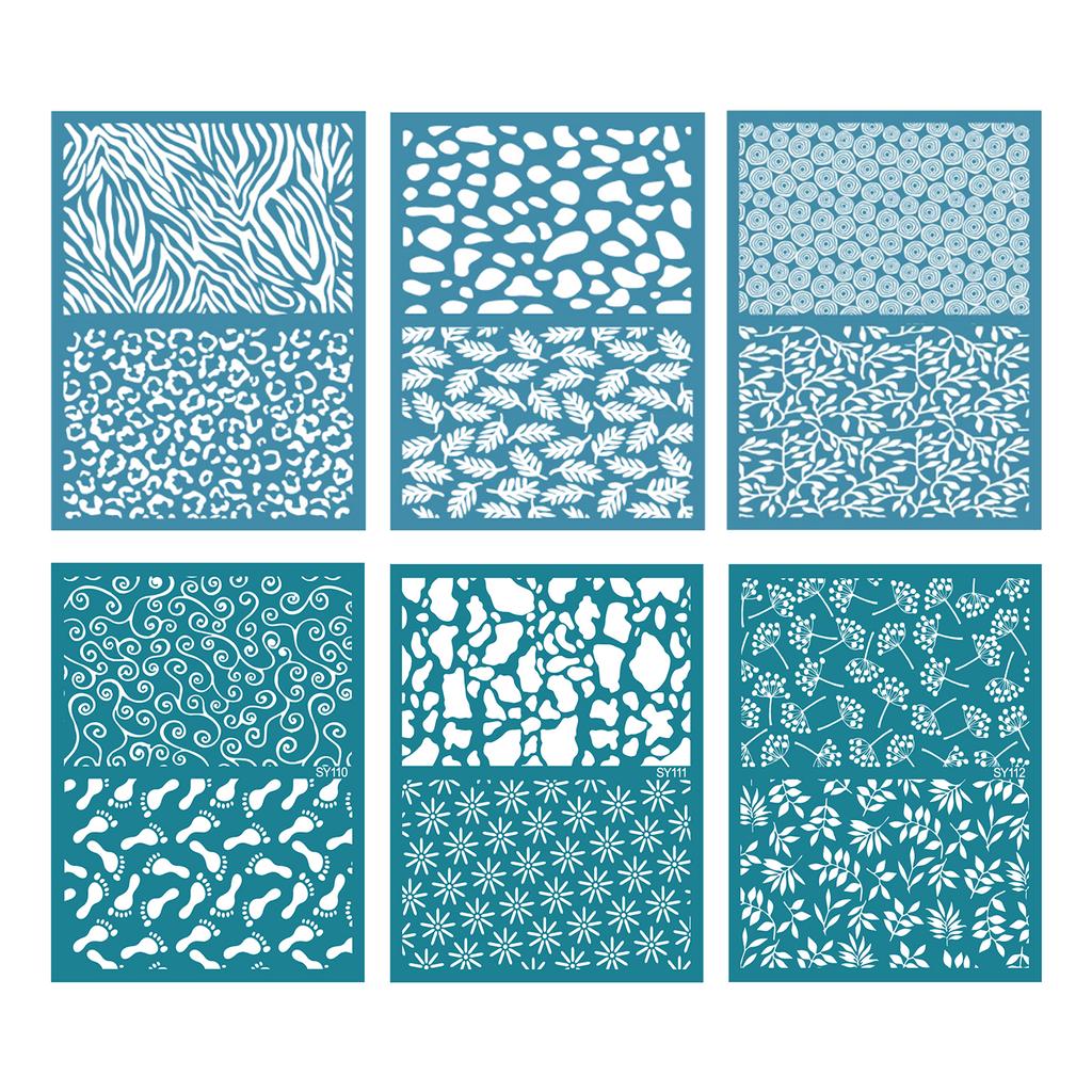 Silk Screen Stencils Geometric Silkscreen Stencils Tool for Printing on Clay Paper Wood T-shirt Jewelry Making Supplies