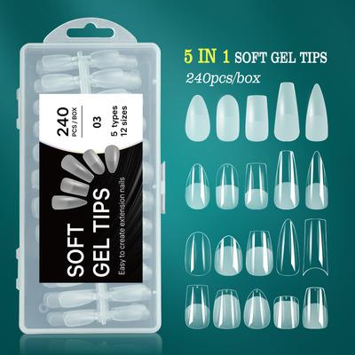 5 v 1 Oblečitelné Listy pro Nail Art Průhledné Matné Nezanechávající Stopy Bez Vyrývání List na Nehty Prodloužení Nehtů Ultratenký List na Nehty