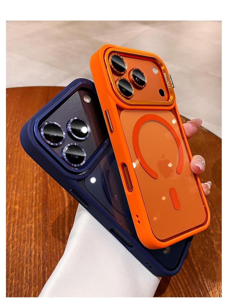 Magnetische Acryl iPhone 17 Linsenhalter Hülle mit Lanyard
