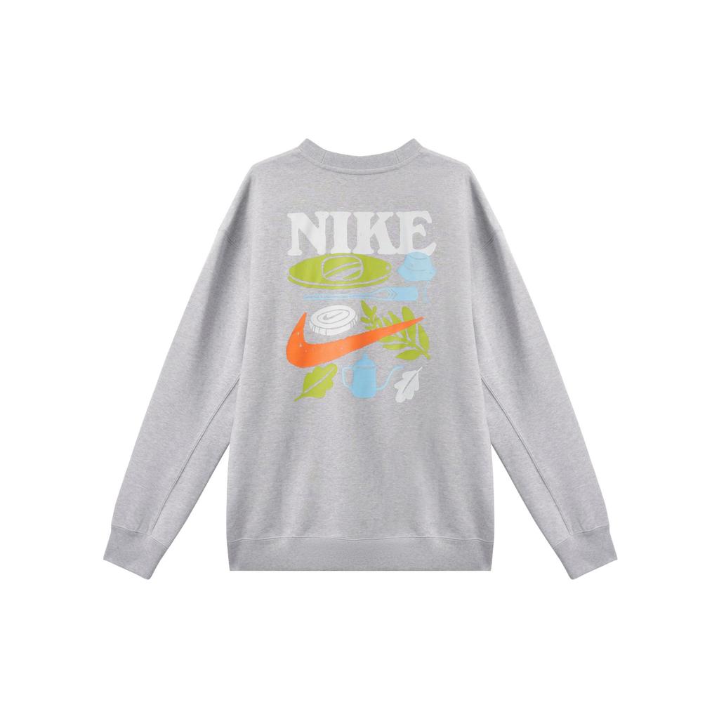 Nike Casual Sport Crew Neck Pullover Sweatshirt Men Tops Grey HF1111-063