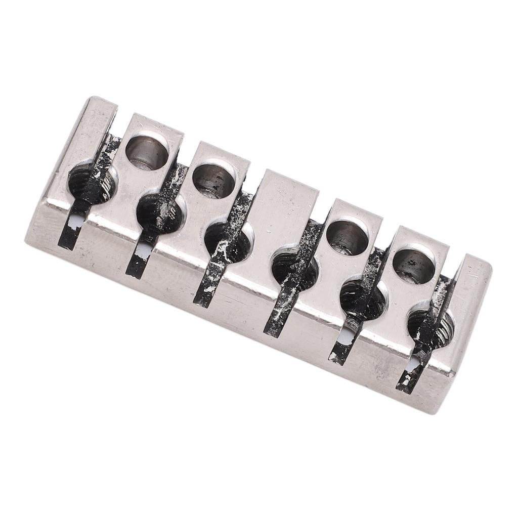 6 String Lock with Screws Metal Headless Guitar Bridge String Lock Musical Instrument Parts 42mm