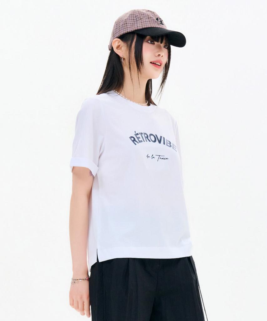 CHASECULT Women'S Sleeve Variation Graphic Short Sleeve T-Shirt-Fbrg5870D01
