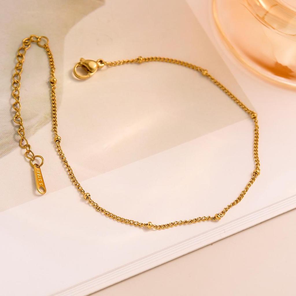 Stylish Titanium Steel Heart Anklet for Women – Durable, Versatile Beach Foot Chain