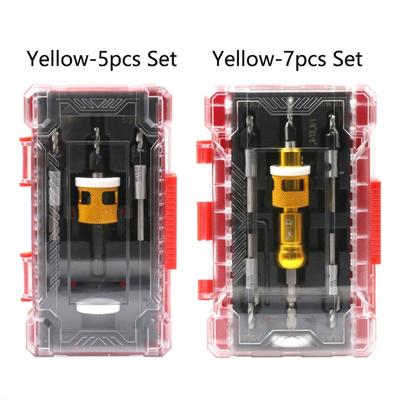 Countersink Drill Bit Set 1/4" Hexagonal Shank Carbide Drill Bits with Adjustable Depth Stop for Precisions Woodworking