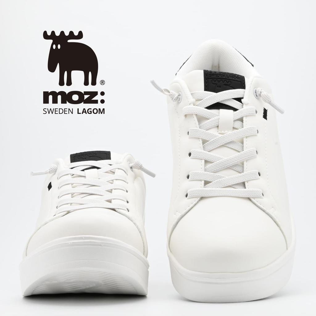 Mozu Court Washable Towel Easy To Put Rubber White Sneakers 5232 Size Men's Sneakers, Lightweight, Moisture-Wicking, Sweat-Absorbent, Insole, On,