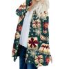 Dámský módní ležérní kardiganový kabátek střední délky s vánočním stromkem