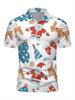 Christmas Print - Men'S Short-Sleeve Polo Shirt - Stylish And Easy Short-Sleeve, Buttoned, Casual Collar Polo Shirt, Fashionable And Versatile,