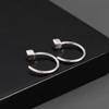 Square-shaped Ear Hook Earrings Are Hypoallergenic, Stylish, Simple, Elegant, and Suitable for Women with Pierced Ears.